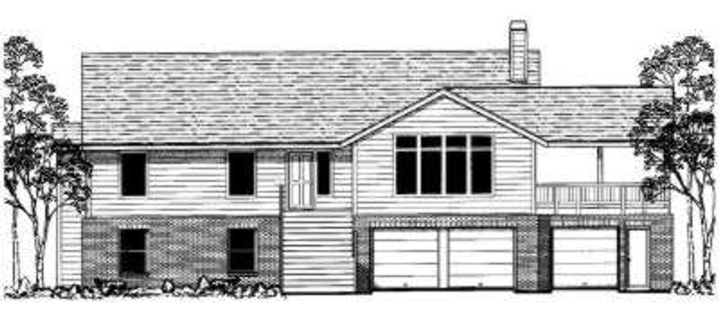 Exterior - Front Elevation 2 for Traditional House Plan #303-318 - 3 bed, 2 bath