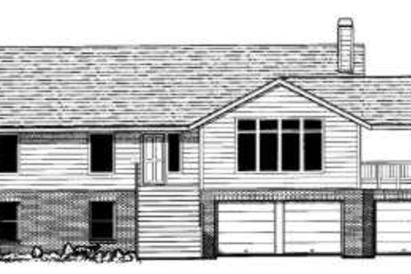 Exterior - Front Elevation 2 for Traditional House Plan #303-318 - 3 bed, 2 bath