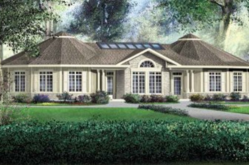 Architectural House Design - European Exterior - Front Elevation Plan #25-4123