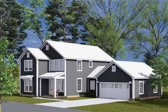 Exterior - Other Elevation for Farmhouse House Plan #513-2308 - 4 bed, 3.5 bath