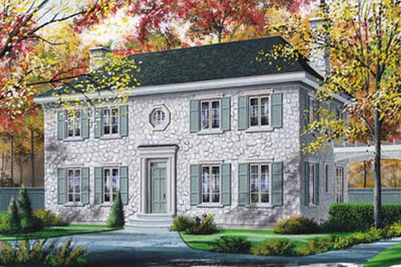 Architectural House Design - Colonial Exterior - Front Elevation Plan #23-2111
