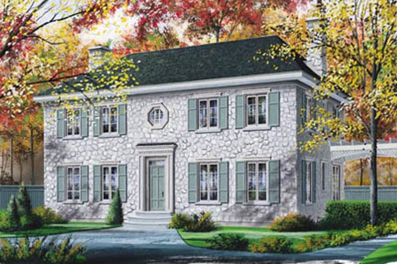 House Design - Colonial Exterior - Front Elevation Plan #23-2111