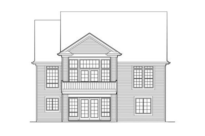 Home Plan - Exterior - Rear Elevation for Craftsman House Plan #48-286 - 4 bed, 3 bath