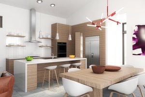 Interior - Kitchen for Contemporary House Plan #80-220 - 3 bed, 2.5 bath