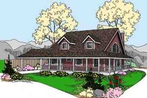 Country Exterior - Front Elevation Plan #60-617