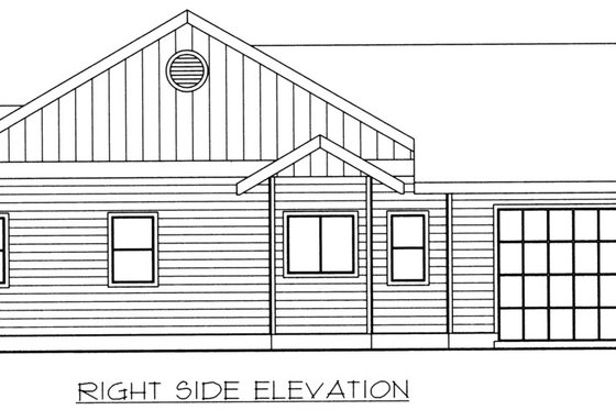 Exterior - Other Elevation for Ranch House Plan #117-392 - 4 bed, 2.5 bath