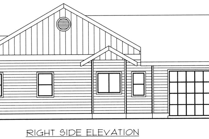 Dream House Plan - Exterior - Other Elevation 3 for Ranch House Plan #117-392 - 4 bed, 2.5 bath