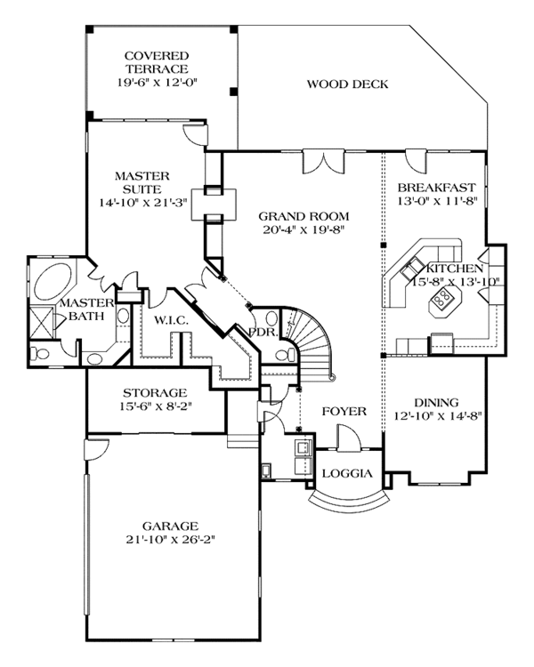 House Plan Design - Classical Floor Plan - Main Floor Plan #453-350