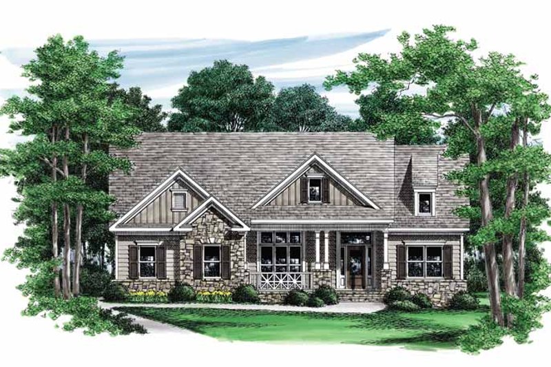 Dream House Plan - Craftsman Exterior - Front Elevation Plan #927-552