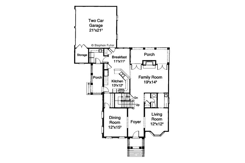 Home Plan - Floor Plan - Main Floor for Classical House Plan #429-167 - 3 bed, 2.5 bath