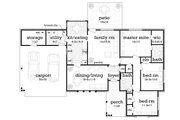Ranch Style House Plan - 3 Beds 2 Baths 1394 Sq/Ft Plan #45-575 