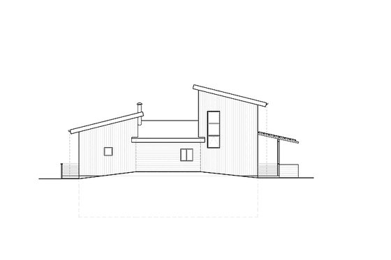 Exterior - Front Elevation 5 for Contemporary House Plan #1042-14 - 2 bed, 3 bath
