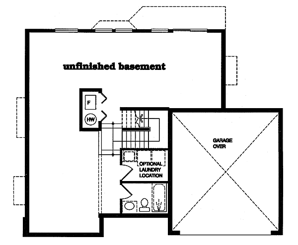 Traditional Floor Plan - Lower Floor Plan #47-349