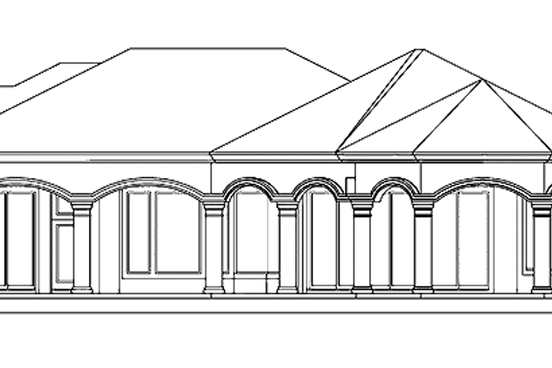 Dream House Plan - Exterior - Rear Elevation for Mediterranean House Plan #1017-23 - 3 bed, 3.5 bath