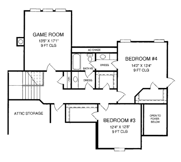 House Plan Design - Country Floor Plan - Upper Floor Plan #952-181
