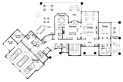 Craftsman Style House Plan - 4 Beds 3 Baths 6145 Sq/Ft Plan #928-104 