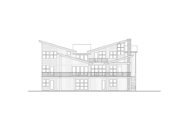 Dream House Plan - Exterior - Rear Elevation for Contemporary House Plan #569-31 - 5 bed, 6 bath