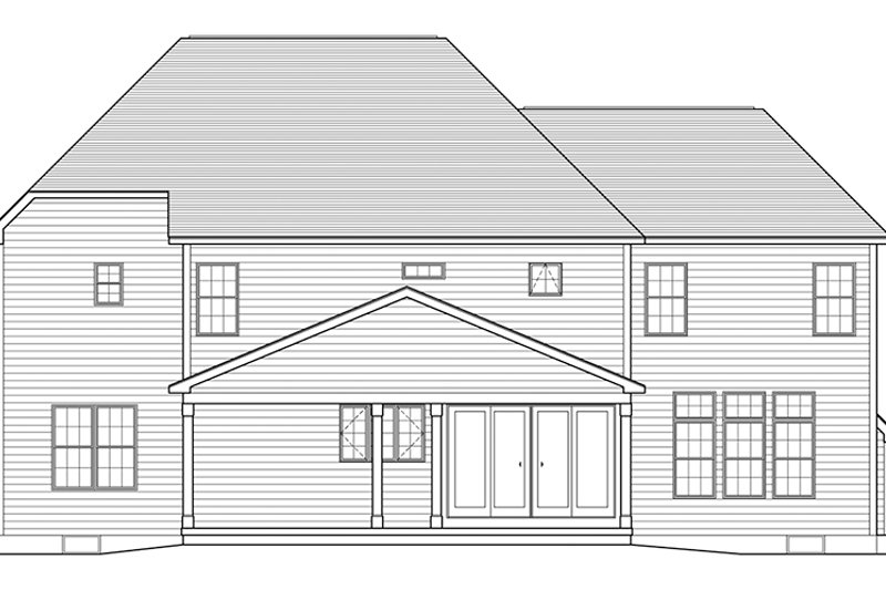 Home Plan - Exterior - Rear Elevation for Traditional House Plan #1010-205 - 4 bed, 3 bath