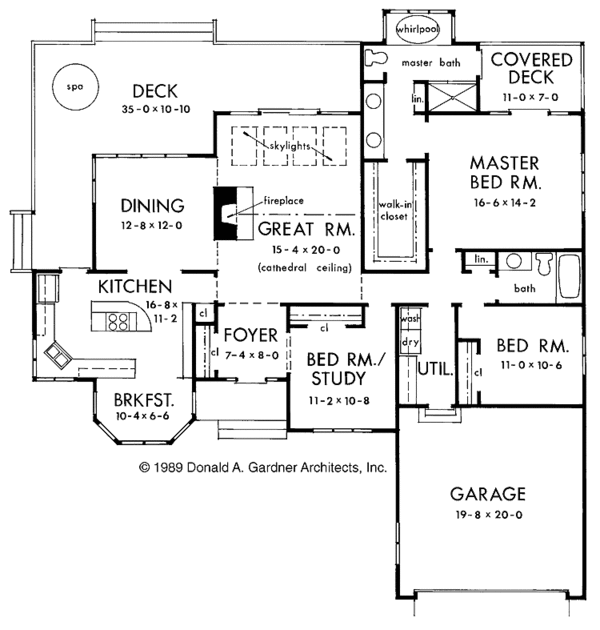 House Plan Design - Ranch Floor Plan - Main Floor Plan #929-73