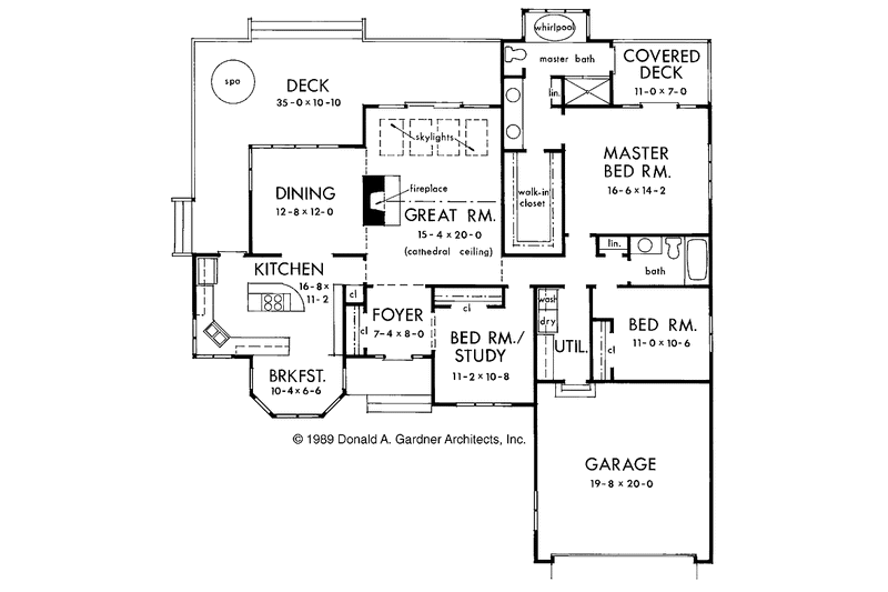 Home Plan - Floor Plan - Main Floor for Ranch House Plan #929-73 - 3 bed, 2 bath