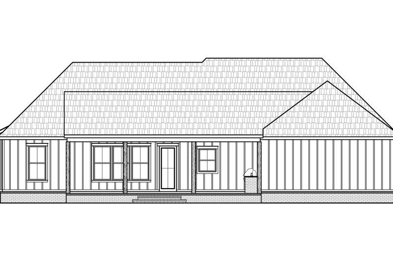 Dream House Plan - Exterior - Rear Elevation for Farmhouse House Plan #1074-92 - 4 bed, 2 bath