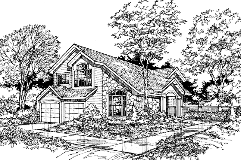 House Blueprint - Contemporary Exterior - Front Elevation Plan #320-578