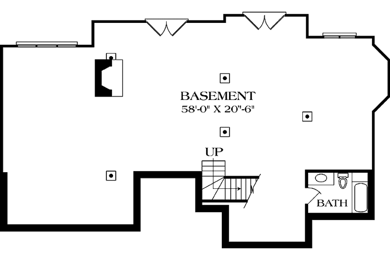 Home Plan - Floor Plan - Lower Floor for Traditional House Plan #453-546 - 3 bed, 2.5 bath