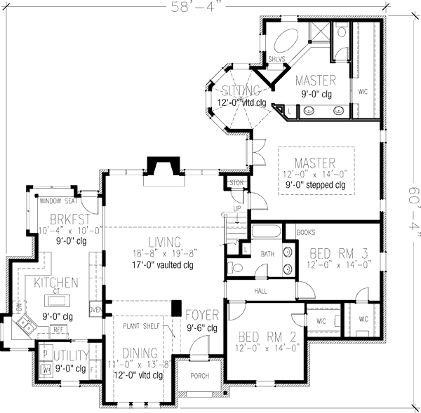 House Plan Design - European Floor Plan - Main Floor Plan #410-357