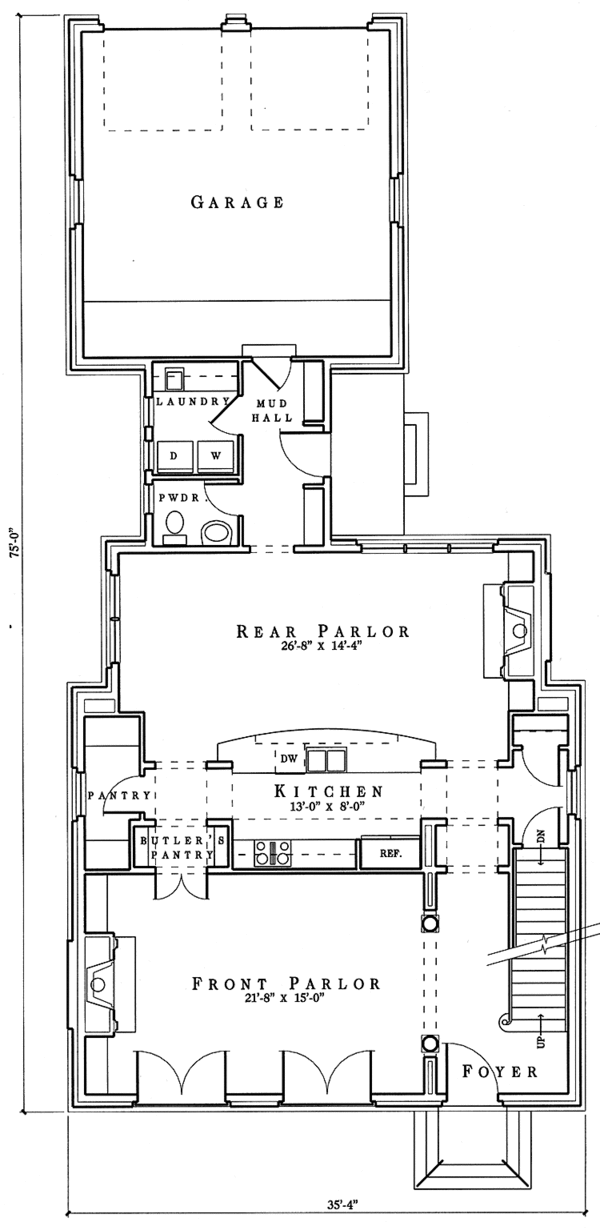 House Design - Classical Floor Plan - Main Floor Plan #992-6
