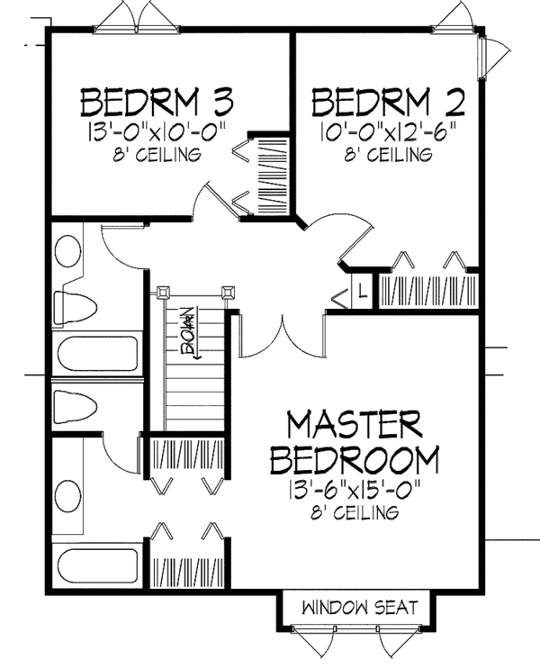 Dream House Plan - Country Floor Plan - Upper Floor Plan #320-681