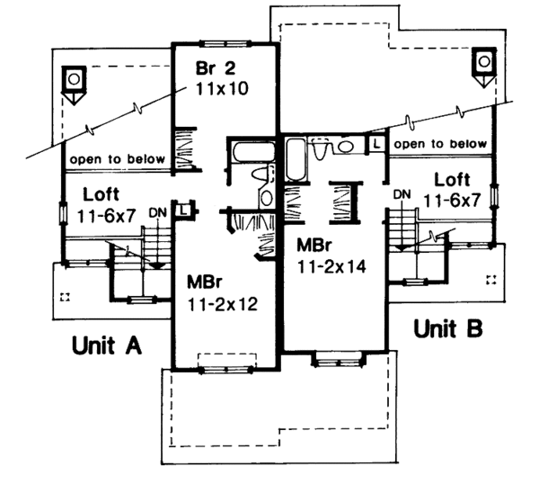 Architectural House Design - Prairie Floor Plan - Upper Floor Plan #320-1149