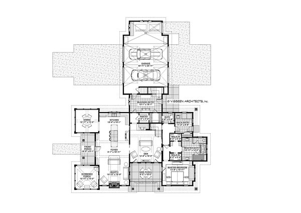 House Plan Design - Farmhouse Floor Plan - Main Floor Plan #928-359