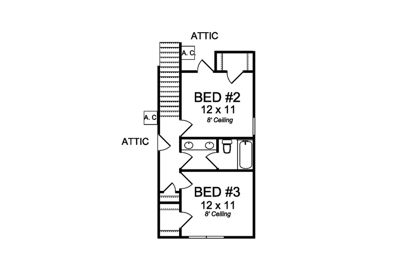 Dream House Plan - Floor Plan - Upper Floor for Country House Plan #513-2165 - 3 bed, 2.5 bath