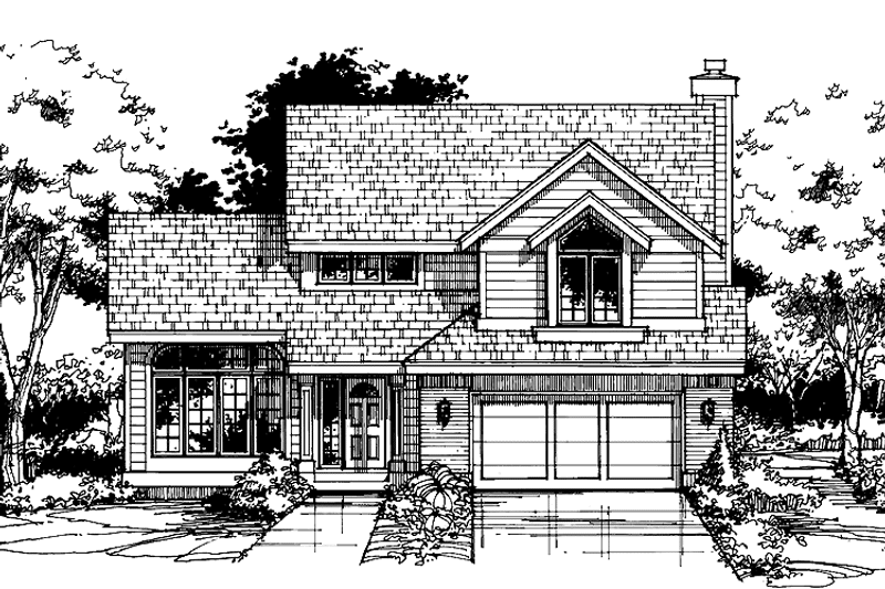Home Plan - Exterior - Front Elevation 3 for Contemporary House Plan #320-723 - 3 bed, 2.5 bath