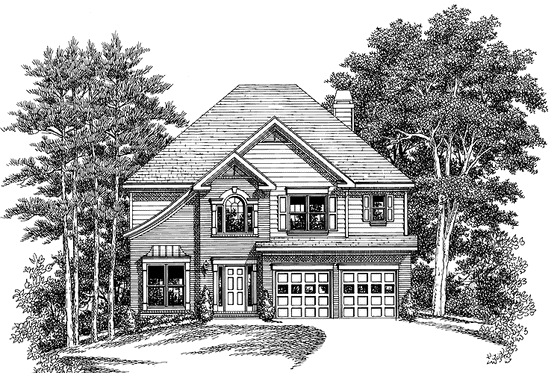 Exterior - Front Elevation 3 for Traditional House Plan #927-193 - 3 bed, 2.5 bath