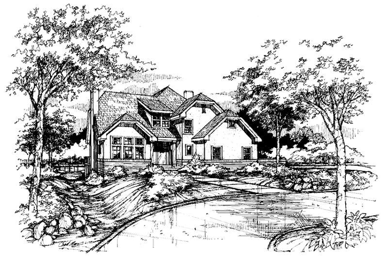 Home Plan - Exterior - Front Elevation 3 for Colonial House Plan #320-741 - 3 bed, 2.5 bath