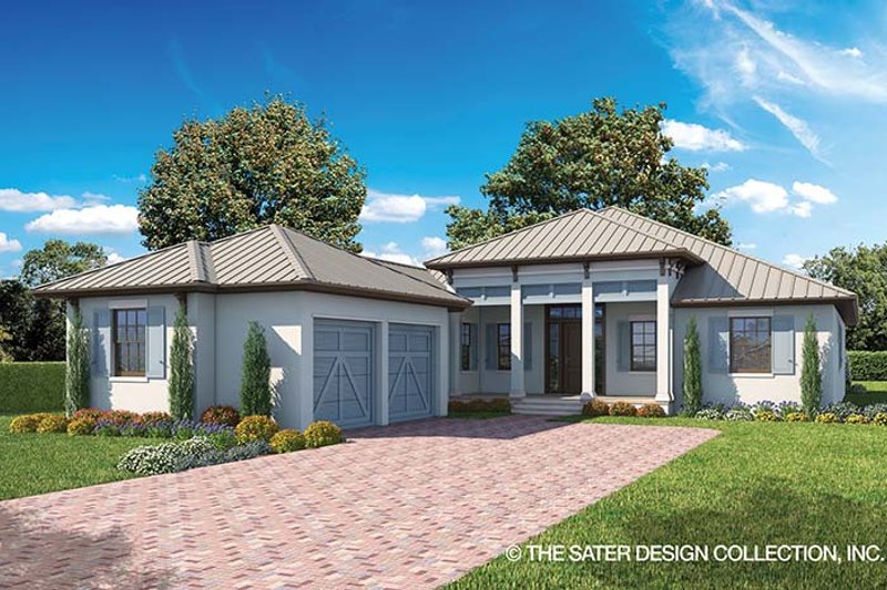 Dream House Plan - Exterior - Front Elevation 3 for Ranch House Plan #930-465 - 3 bed, 3.5 bath