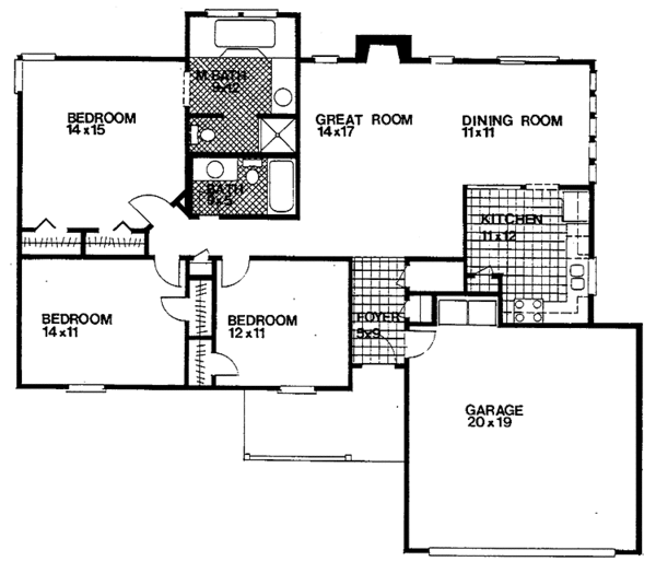 Dream House Plan - Country Floor Plan - Main Floor Plan #30-322
