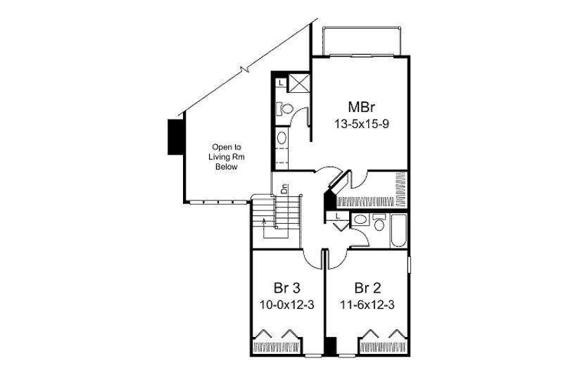 House Plan Design - Floor Plan - Upper Floor for Modern House Plan #57-429 - 3 bed, 2.5 bath