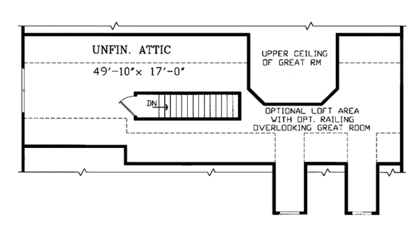 Home Plan - Ranch Floor Plan - Upper Floor Plan #314-219