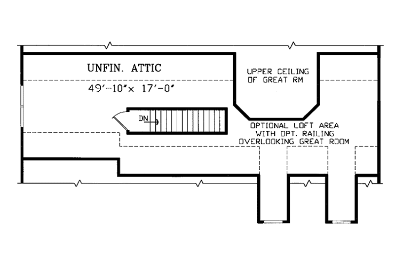 Home Plan - Floor Plan - Upper Floor for Ranch House Plan #314-219 - 4 bed, 2.5 bath