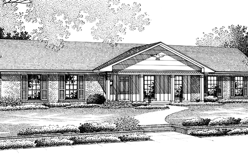 House Plan Design - Colonial Exterior - Front Elevation Plan #45-552