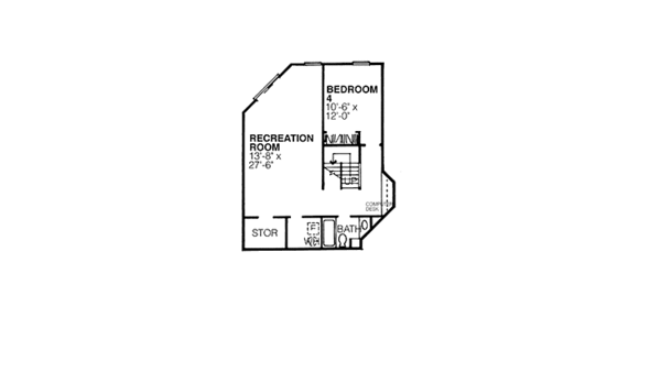 Architectural House Design - Country Floor Plan - Lower Floor Plan #320-1191