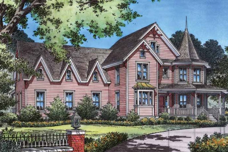 House Blueprint - Exterior - Front Elevation 3 for Craftsman House Plan #417-630 - 4 bed, 4 bath