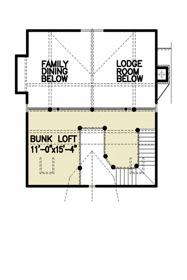Architectural House Design - Floor Plan - Upper Floor for Craftsman House Plan #54-708 - 4 bed, 4 bath