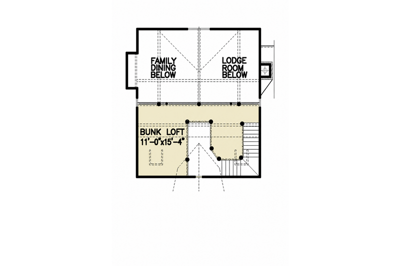 Architectural House Design - Floor Plan - Upper Floor for Craftsman House Plan #54-708 - 4 bed, 4 bath