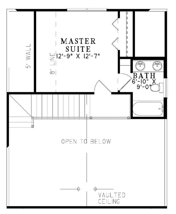 House Design - Traditional Floor Plan - Upper Floor Plan #17-3263