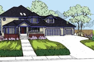 Victorian Exterior - Front Elevation Plan #60-1013