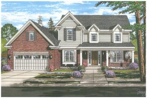 Traditional Exterior - Front Elevation Plan #46-917