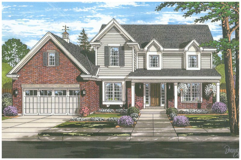 Dream House Plan - Traditional Exterior - Front Elevation Plan #46-917